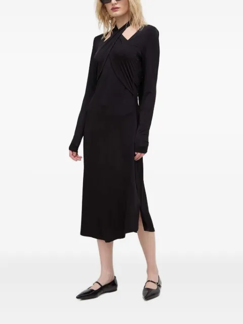 Bruuns Bazaar halterneck long-sleeve dress Black BBW3873