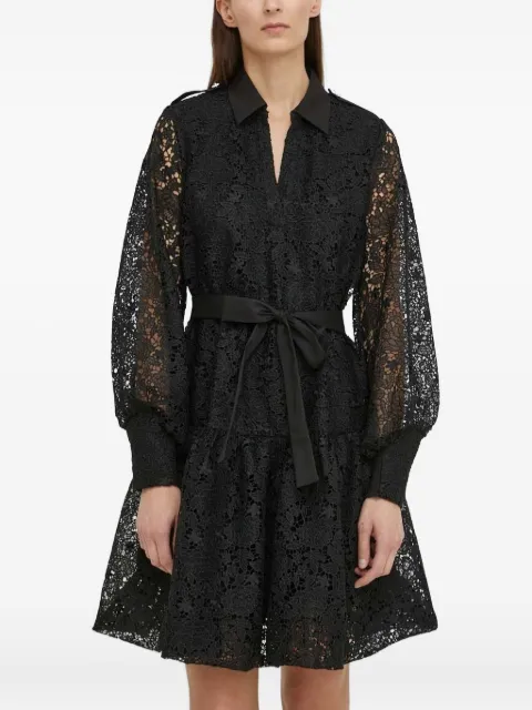 Bruuns Bazaar lace-panel tiered mini dress Black BBW3835