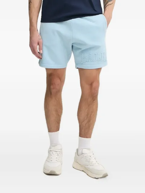 BALR. logo-embroidered elasticated-waist shorts Blue B14331024
