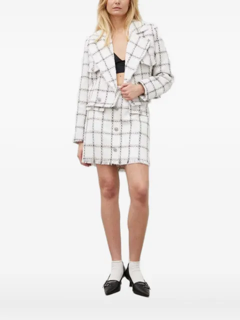 Bruuns Bazaar Azolla BB Nanya checked tweed jacket White BBW3790