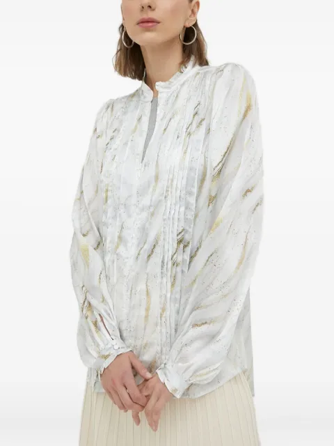 Bruuns Bazaar pleated blouse White BBW3264