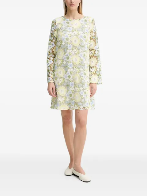 Bruuns Bazaar floral embroidered bell-sleeve dress Green BBW4371