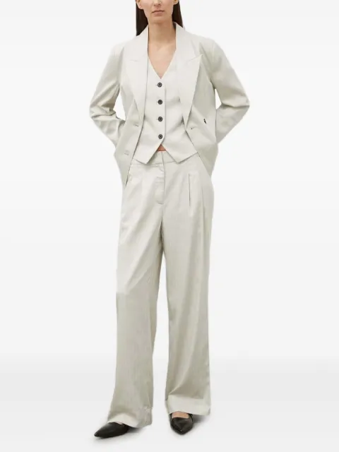 Bruuns Bazaar pinstripe double-breasted suit jacket Neutrals BBW3833
