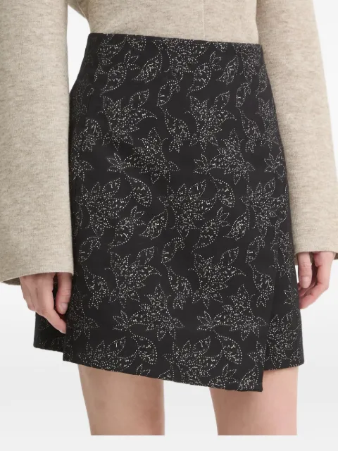 Bruuns Bazaar floral-print asymmetric-design mini skirt Black BBW4236