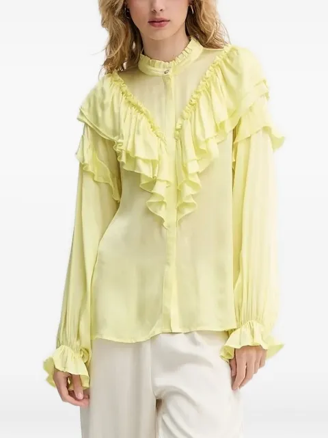 Bruuns Bazaar ruffled blouse Yellow BBW4405