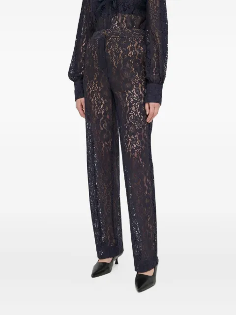 Bruuns Bazaar floral-lace pants Black BBW3779