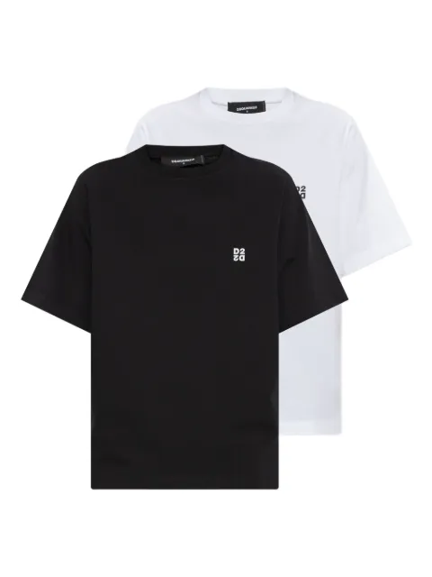 DSQUARED2 logo-print cotton T-shirt (set of two) Black S75GD0501D20033