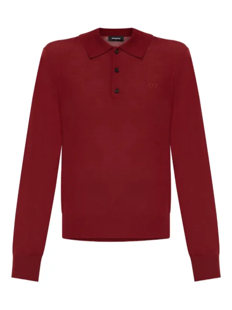 DSQUARED2 long-sleeve polo top Red S75HA1384S18310