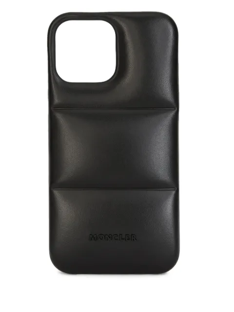 Moncler quilted leather phone case Black 6B00008M3068