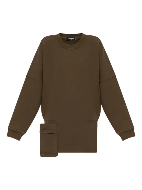 DSQUARED2 asymmetric-hem sweatshirt dress Green S80CT0050D25007