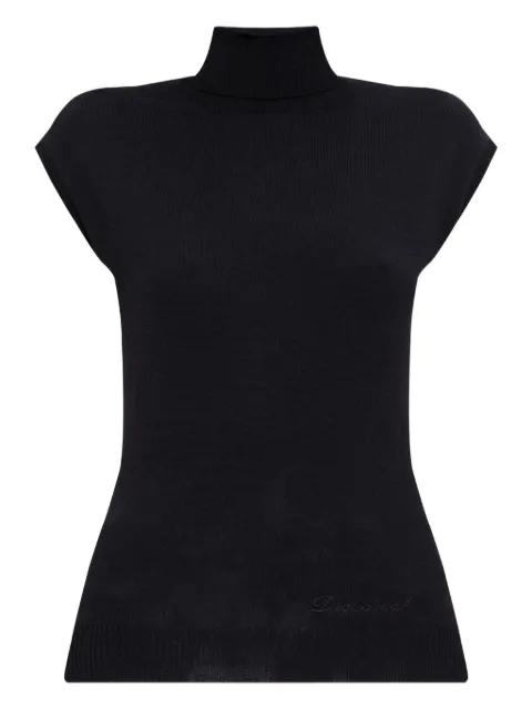 DSQUARED2 cap-sleeve turtleneck top Black S75HA1376D13141