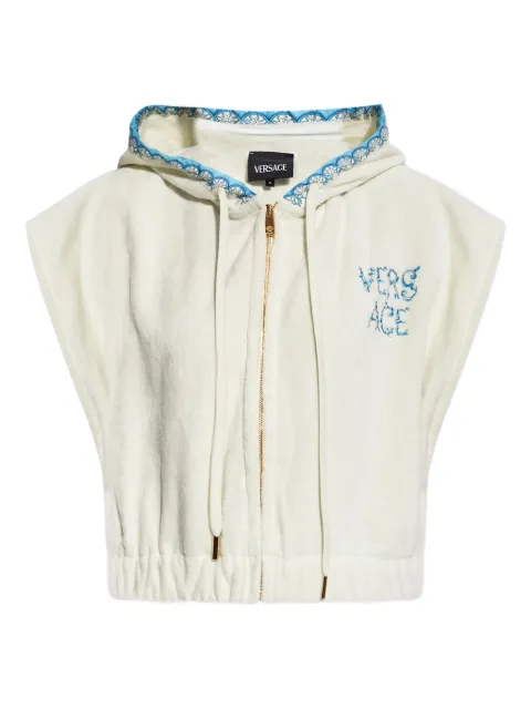 Versace hooded cropped top White 10211401A15211