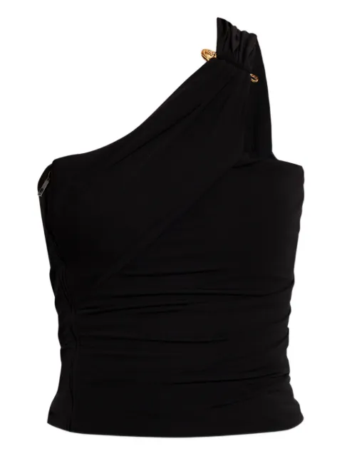 Versace asymmetrical one-shoulder top Black 10208271A14475