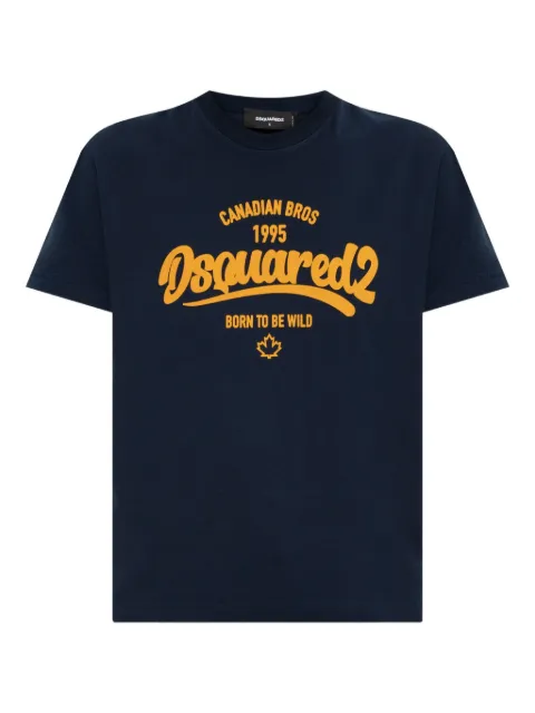 DSQUARED2 Canadian Bros-print T-shirt Blue S75GD0488D20035
