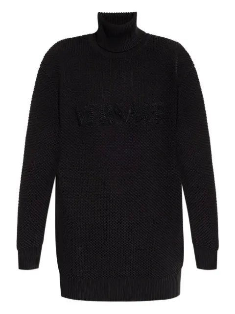 Versace textured high-neck jumper Black 10203631A14757