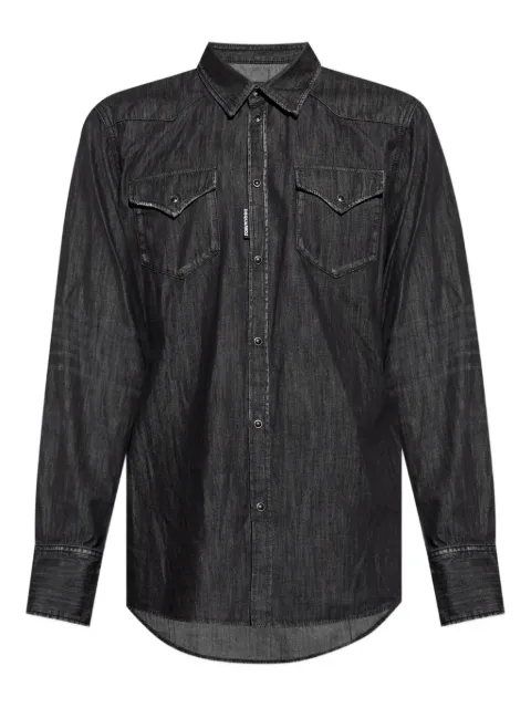 DSQUARED2 long-sleeved denim shirt Black S74DM0936S30826