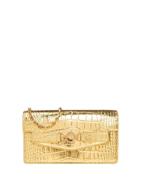 Versace Medusa '95 crocodile-effect clutch bag Gold 10200751A10014