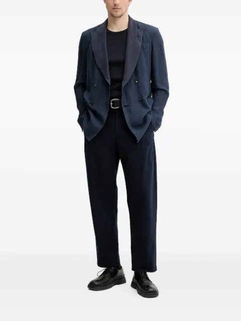 Barena double-breasted linen blazer Blue GIU50563144