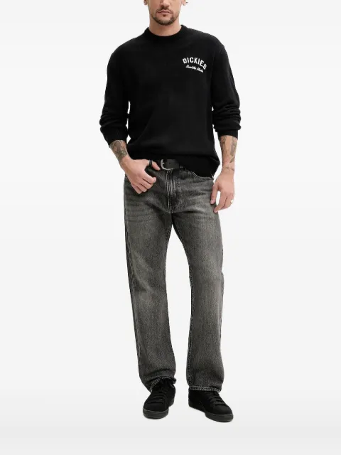 DICKIES embroidered-logo crew-neck sweater Black DK0A4Z7B