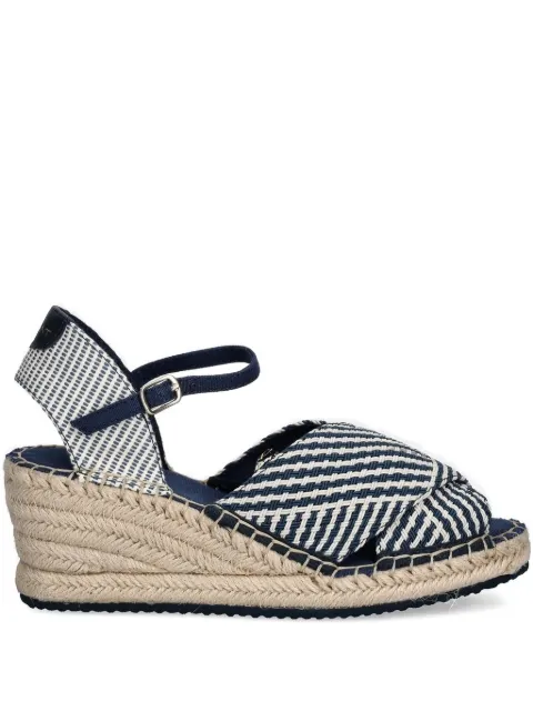 Gant 60mm striped wedge pumps Blue 30569949
