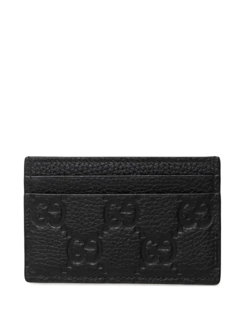 Gucci GG-debossed leather cardholder Black 835151AAE51