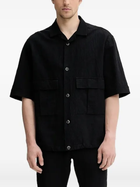 Barena pocket short-sleeve shirt Black OSU50692768