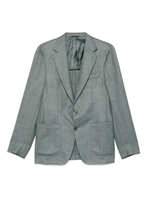 Canali Kei patch-pocket blazer Green 24275CU05772