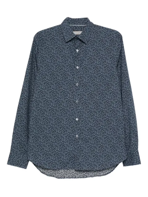 Canali floral-print shirt Blue CSL7077GL03674