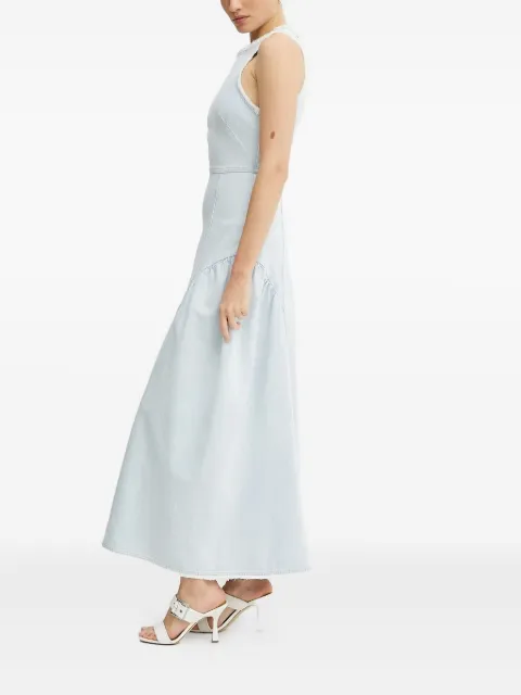 IVY OAK frayed-edges sleeveless denim maxi dress Blue IO117661