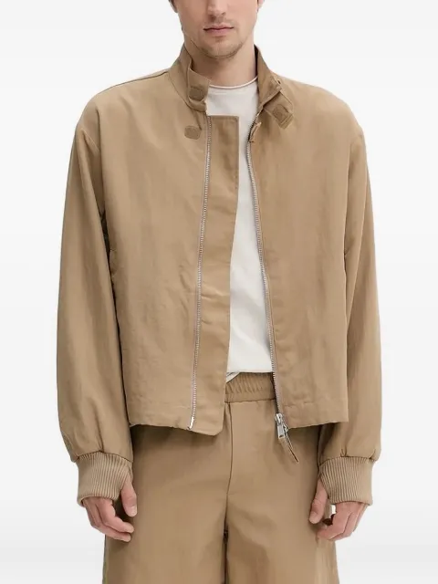 Won Hundred zip-fastening ribbed-cuff jacket Neutrals 352713056