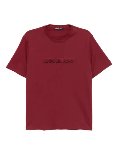Michael Kors logo-embossed cotton T-shirt Red CT552LP1V2