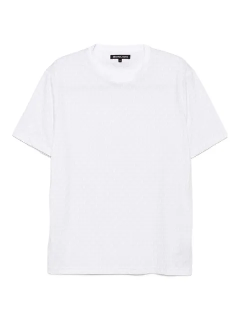 Michael Kors monogram-print cotton T-shirt White CS5529A5KS