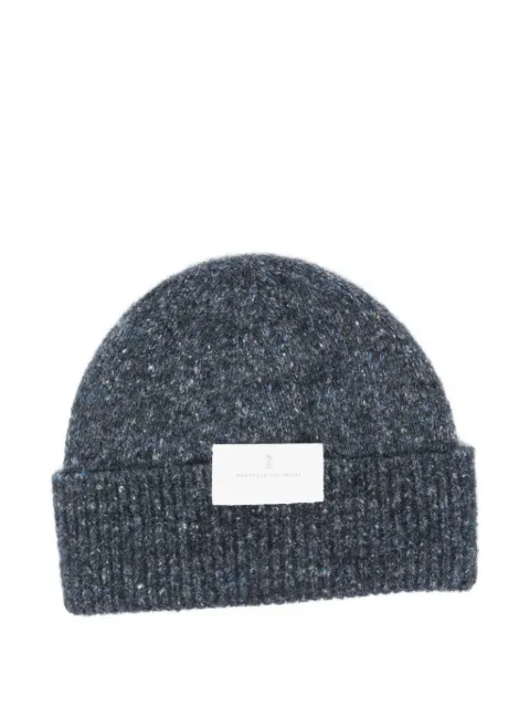 Brunello Cucinelli speckled wool beanie Blue MOH90809C3989