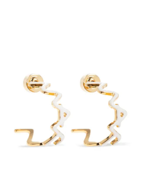 Marni zigzag-hoop earrings Gold ORMV0598A0P6528