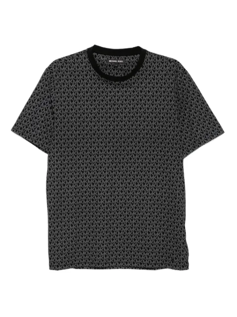 Michael Kors monogram-print cotton T-shirt Black CS5529A5KS