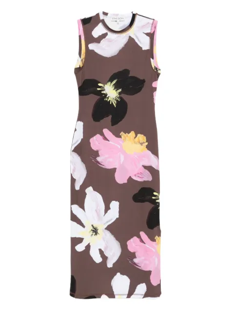 Stine Goya floral-print sleeveless dress Brown SGPF25D1042244