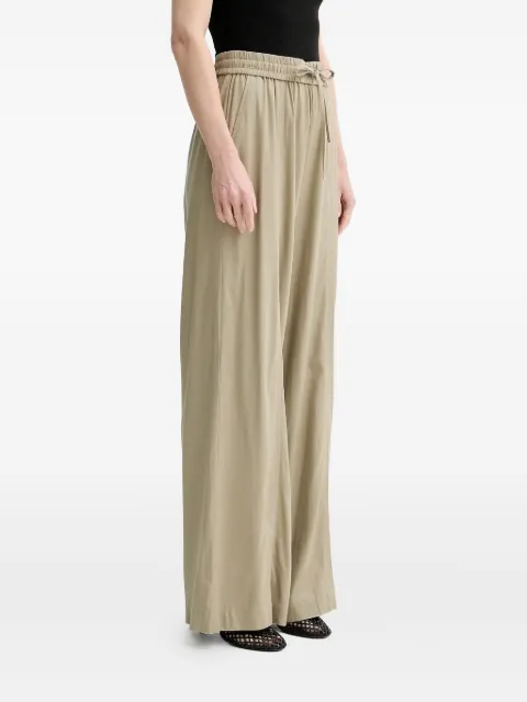 Gestuz elastic-waist wide-leg trousers Neutrals 10910517