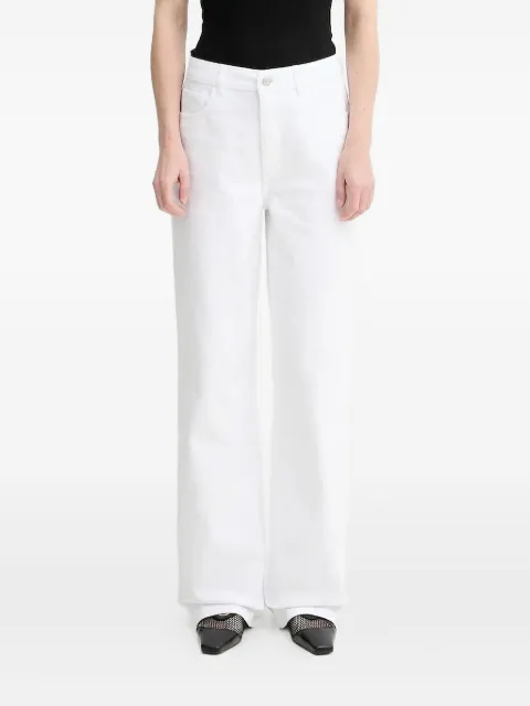 Gestuz logo-patch jeans White 10910265