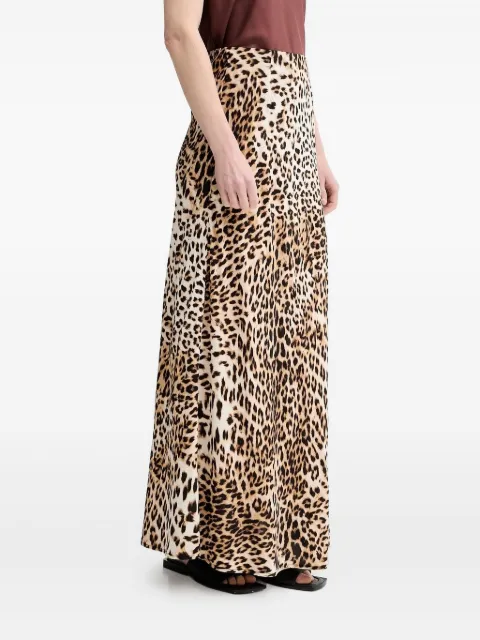 Gestuz leopard-print midi straight skirt Brown 10910259