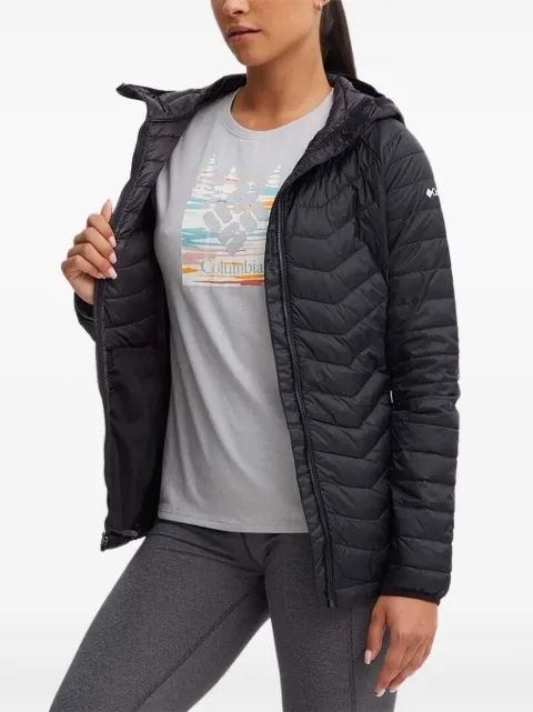 Columbia chevron-quilted hooded jacket Black 1773211