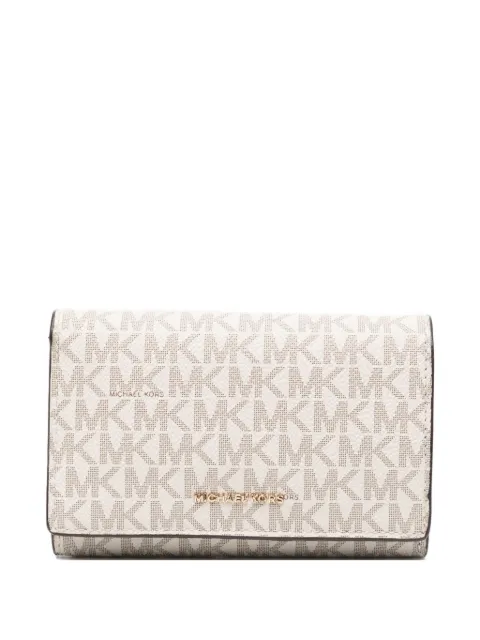 Michael Kors Logo Lettering Long wallet White 32T5GJ6D9B