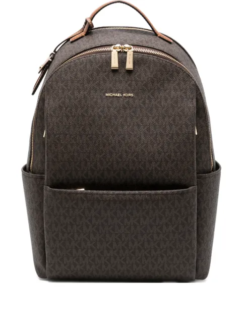 Michael Kors logo-print backpack Brown 30T5G3XB3B