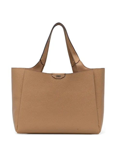 DKNY pebbled leather logo-plaque tote bag Neutrals R43AYG32