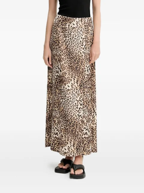 Gestuz GZleelo leopard-print midi skirt Neutrals 10909888