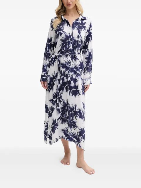 DKNY floral-print shirt dress White YI00052