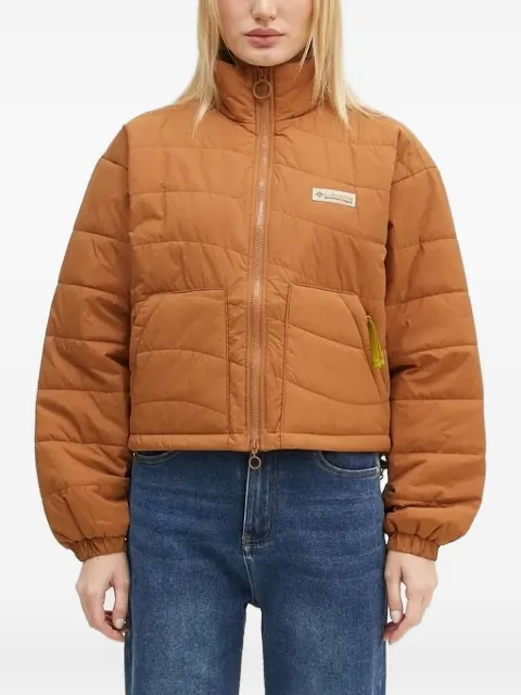 Columbia Wallowa™ quilted mountain-print cropped puffer jacket Orange 2090751