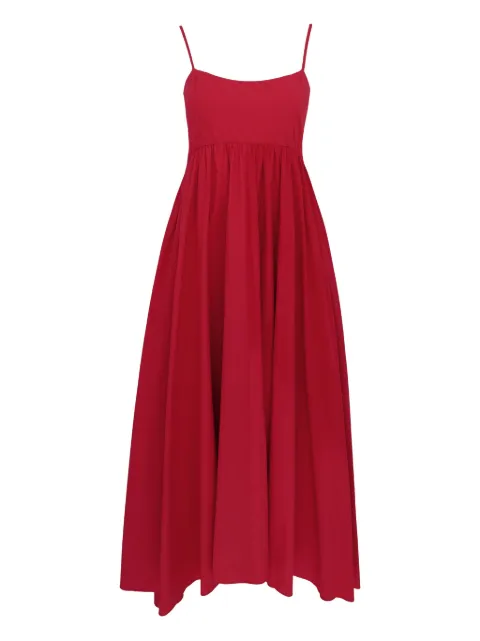 AZEEZA sleeveless maxi dress Red RACHELMIDIPOPLINPOPPY