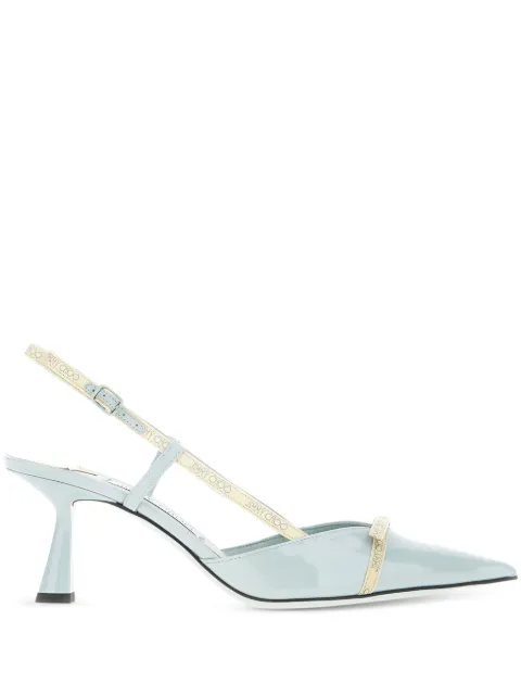 Jimmy Choo 65mm Camila slingback pointed-toe pumps Green CAMILA65JGW