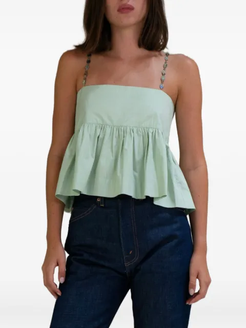 AZEEZA Rayna poplin tank top Green RAYNATOPPOPLINCOOLMINT
