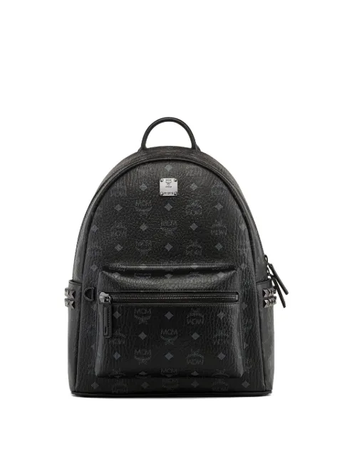 MCM Zaini studded monogram backpack Black MMKEAVE14